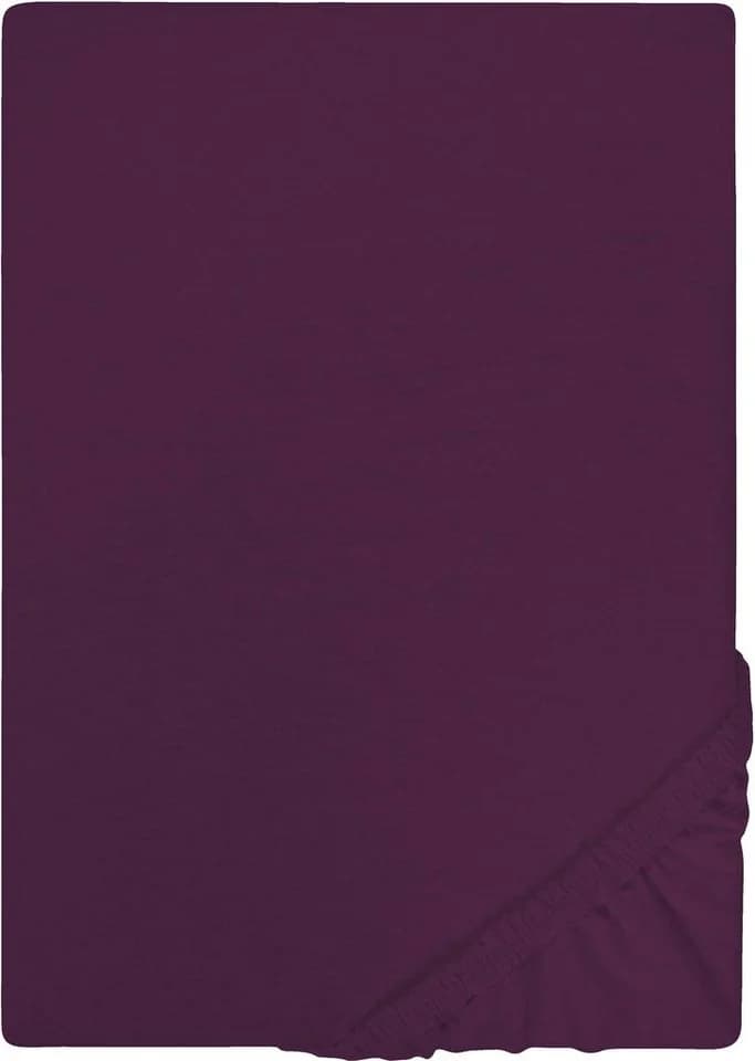 Spannbettlaken Jersey-Stretch Dunkel Violett 100% Baumwolle - Bild 3