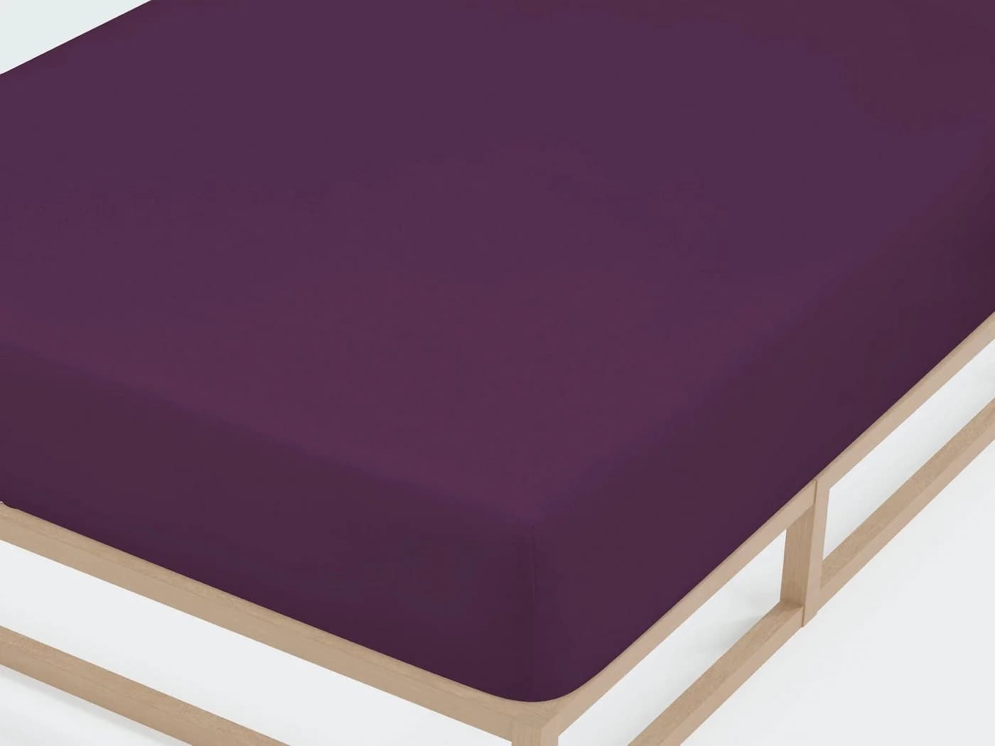 Spannbettlaken Jersey-Stretch Dunkel Violett 100% Baumwolle - Bild 4