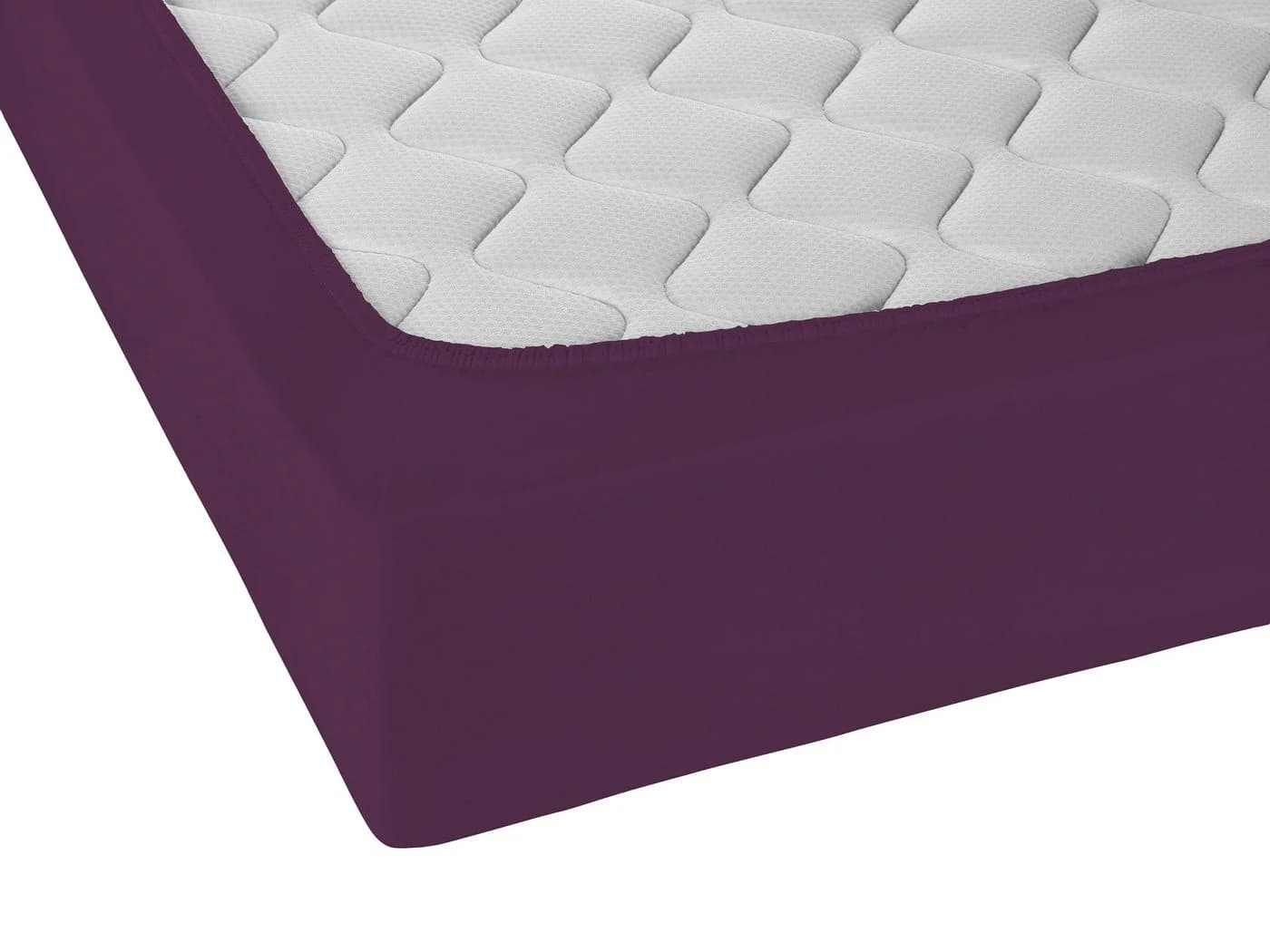 Spannbettlaken Jersey-Stretch Dunkel Violett 100% Baumwolle - Bild 5