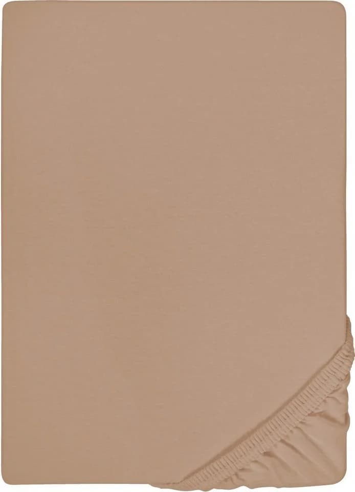 BIBERNA Spannbettlaken Thea Baumwolle Jersey Braun Macciato - Bild 2