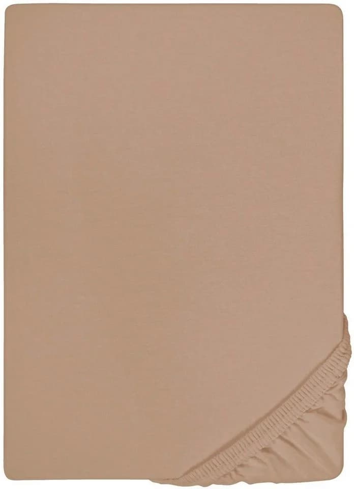 BIBERNA Spannbettlaken Thea Baumwolle Jersey Braun Macciato - Bild 3