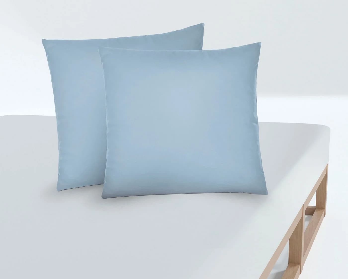 BIBERNA Kissenbezug Michi Feinjersey Eisblau 80x80cm