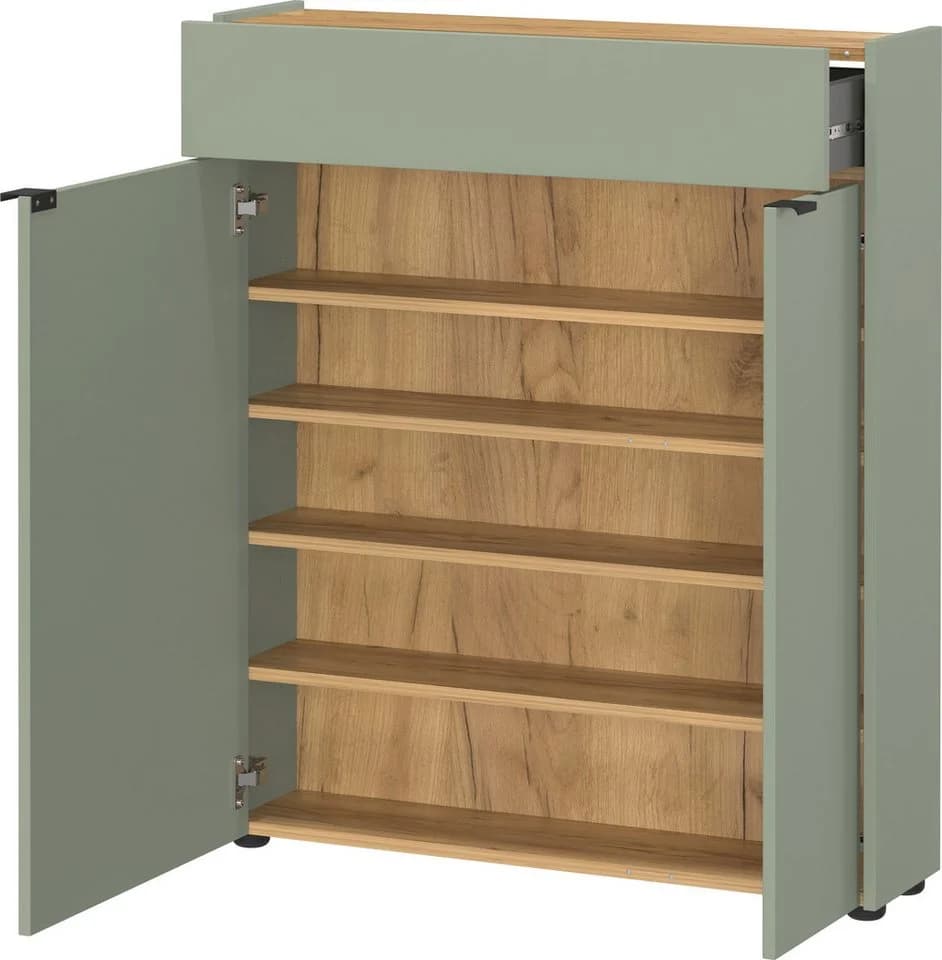 Germania Ameca Mehrzweckschrank Taupegrün Eiche-Nachbildung - Bild 5