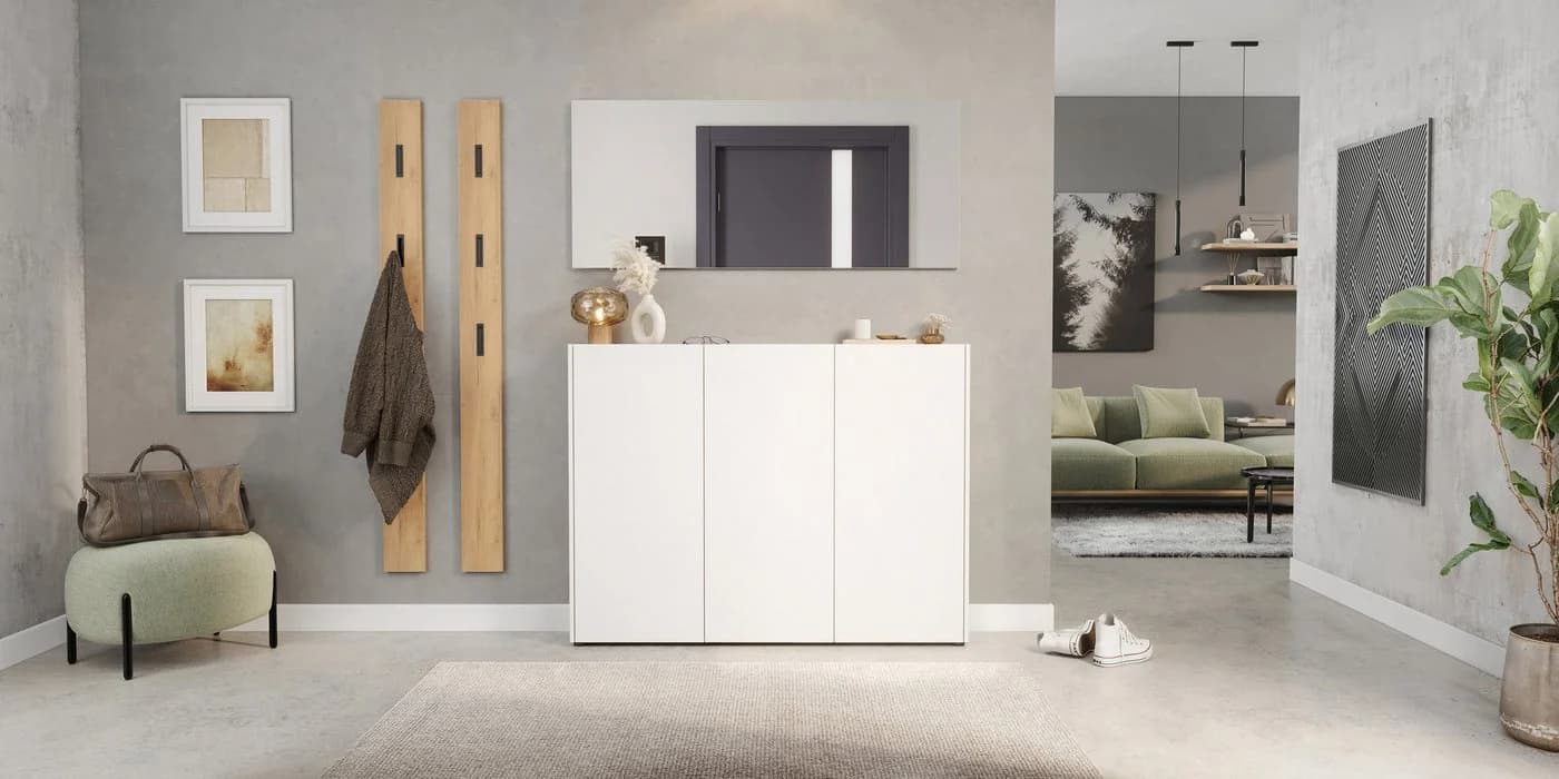 Schuhschrank GERMANIA GW-Libbiano Weiß mit 8 Böden