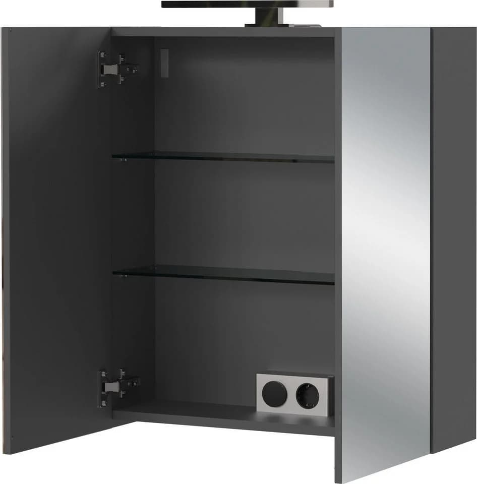 Spiegelschrank GERMANIA GW-Arcena Graphit 60 cm inkl. LED-Beleuchtung - Bild 4