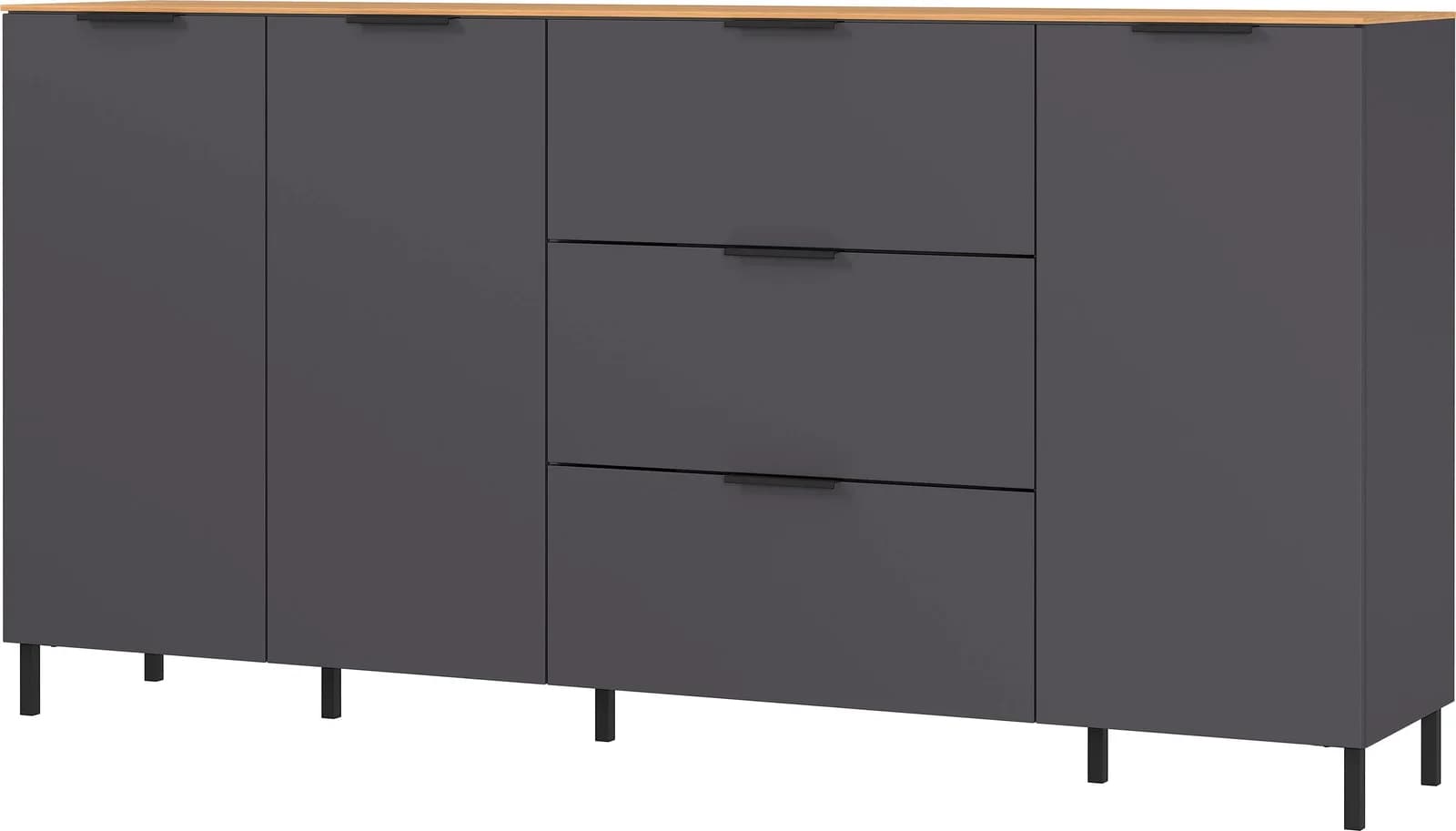 Germania Sideboard California Graphit Braun 192cm - Bild 2