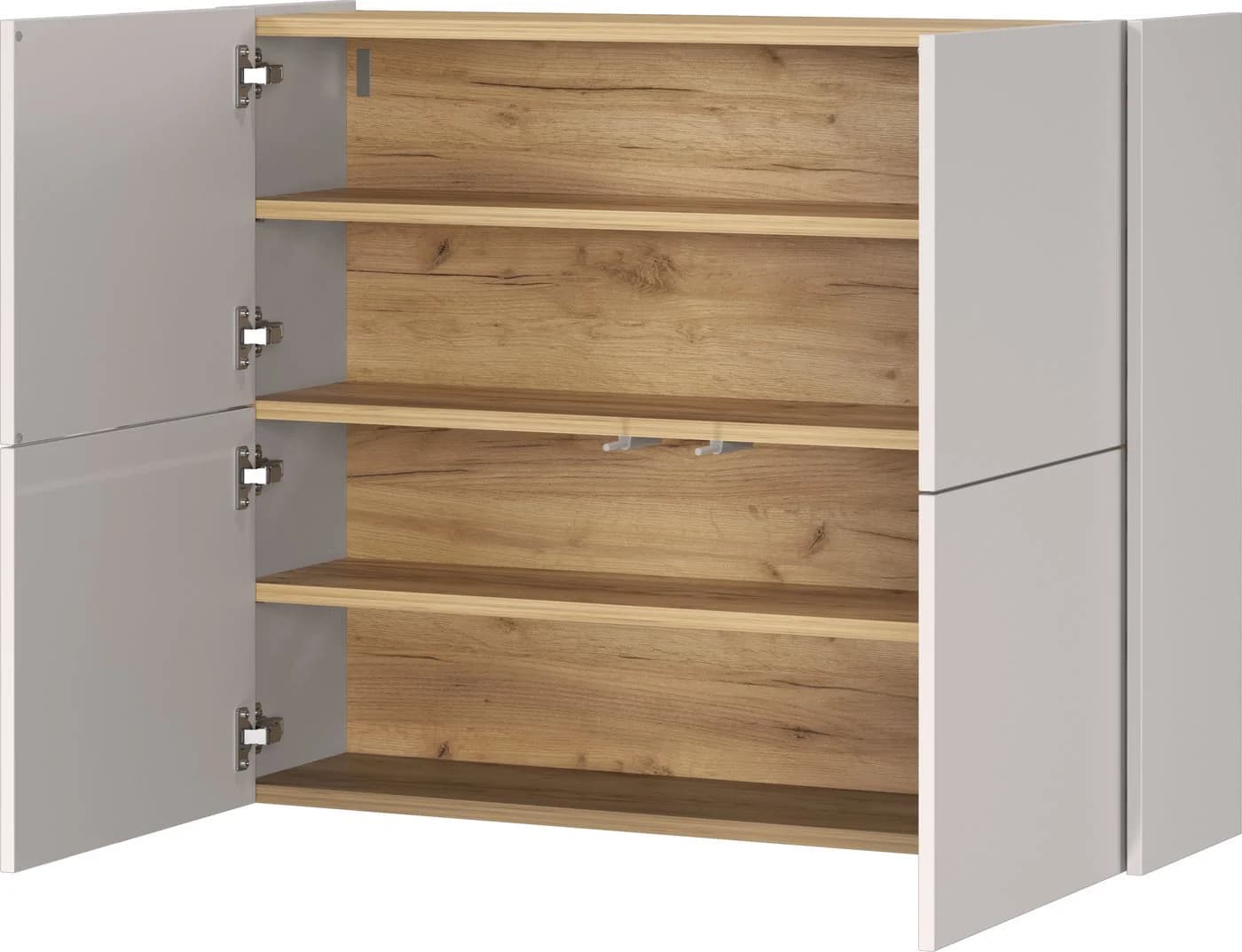 Hängeschuhschrank GERMANIA Binetto Eiche Push-to-open Technik - Bild 4