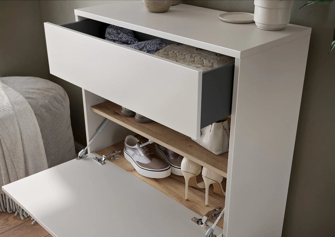 Schuhschrank GERMANIA Binetto Eiche Push-to-open - Bild 4