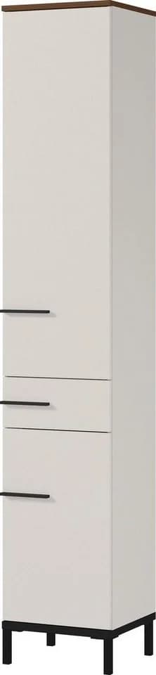 Hochschrank GERMANIA Yonkers Braun Schwarz mit Türdämpfung - Bild 2
