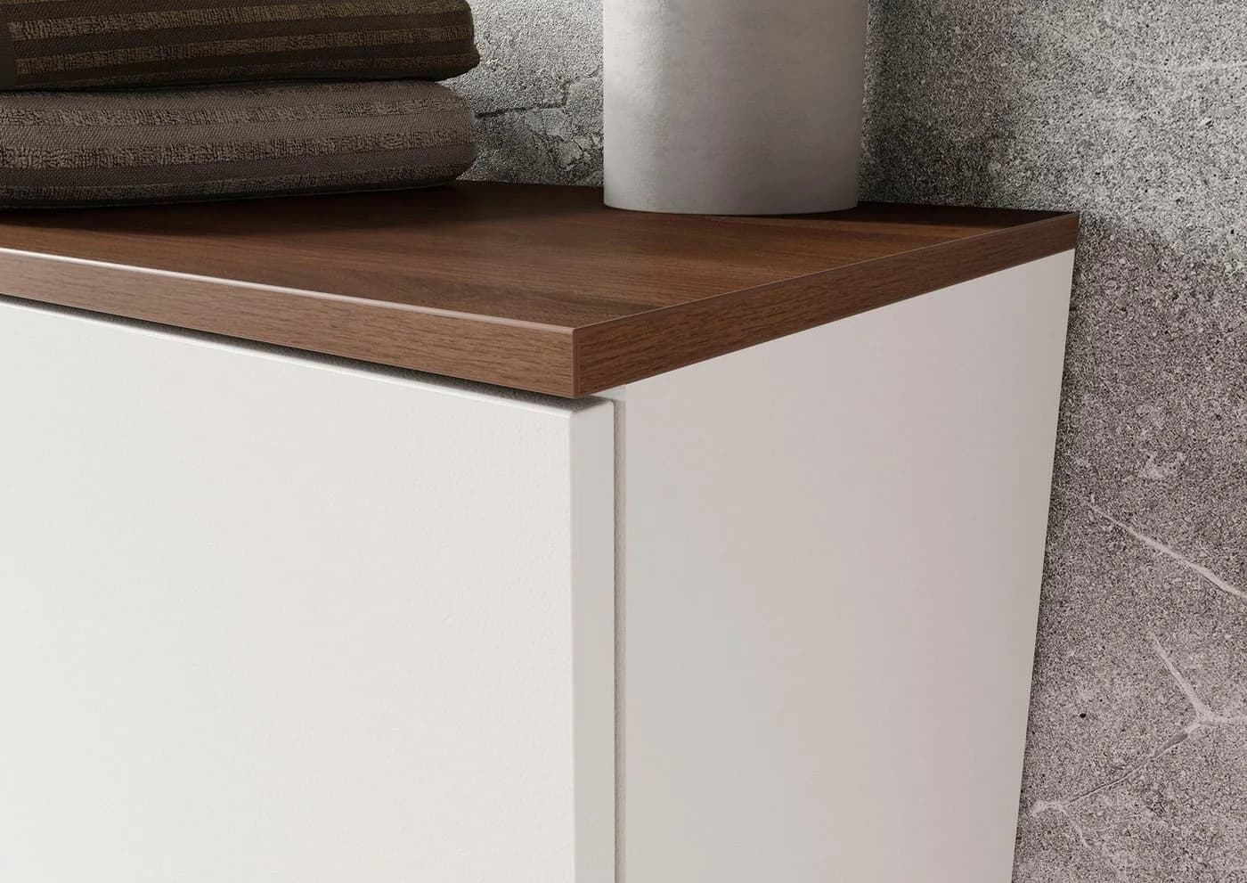 Hochschrank GERMANIA Yonkers Braun Schwarz mit Türdämpfung - Bild 4