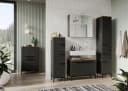 Hochschrank GERMANIA Yonkers Graphit Braun ABS-Kanten Bild 1