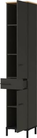 Hochschrank GERMANIA Yonkers Graphit Braun ABS-Kanten Bild 2