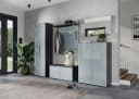 Germania Schuhschrank Oakland Grau Silbergrau mit Glastüren Bild 1