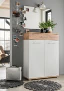 Germania Schuhschrank Topix Weiß/Eiche mit Soft-Close Bild 2