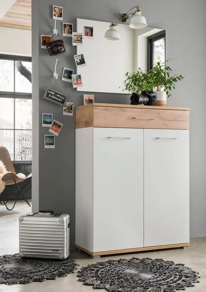 Germania Schuhschrank Topix Weiß/Eiche mit Soft-Close - Bild 2