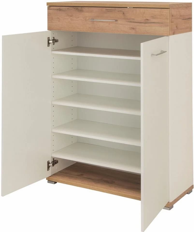 Germania Schuhschrank Topix Weiß/Eiche mit Soft-Close - Bild 4