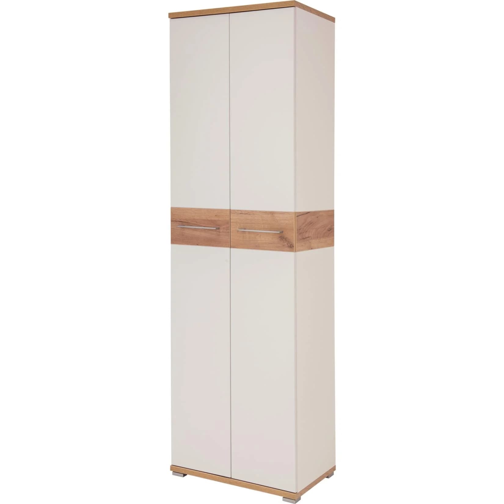 Germania Garderobenschrank Topix Weiß/Eichefarben mit Soft-Close