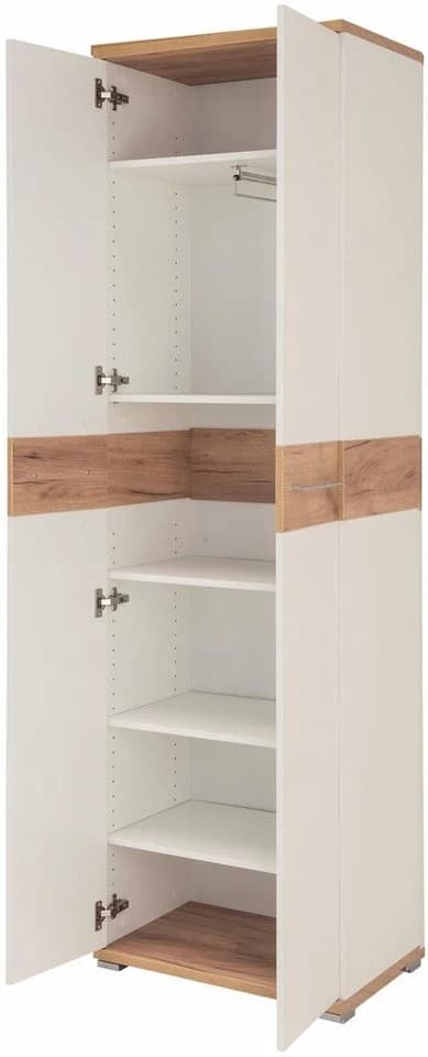 Germania Garderobenschrank Topix Weiß/Eichefarben mit Soft-Close - Bild 4