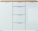 Germania Sideboard GW-Telde Weiß Eiche Glas Soft-Close Bild 1