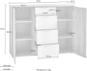 Germania Sideboard GW-Telde Weiß Eiche Glas Soft-Close Bild 5