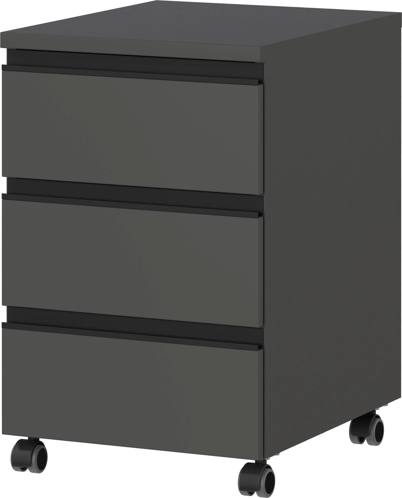 Germania Lemont Rollcontainer Grau 3 Schubladen mit Rollen