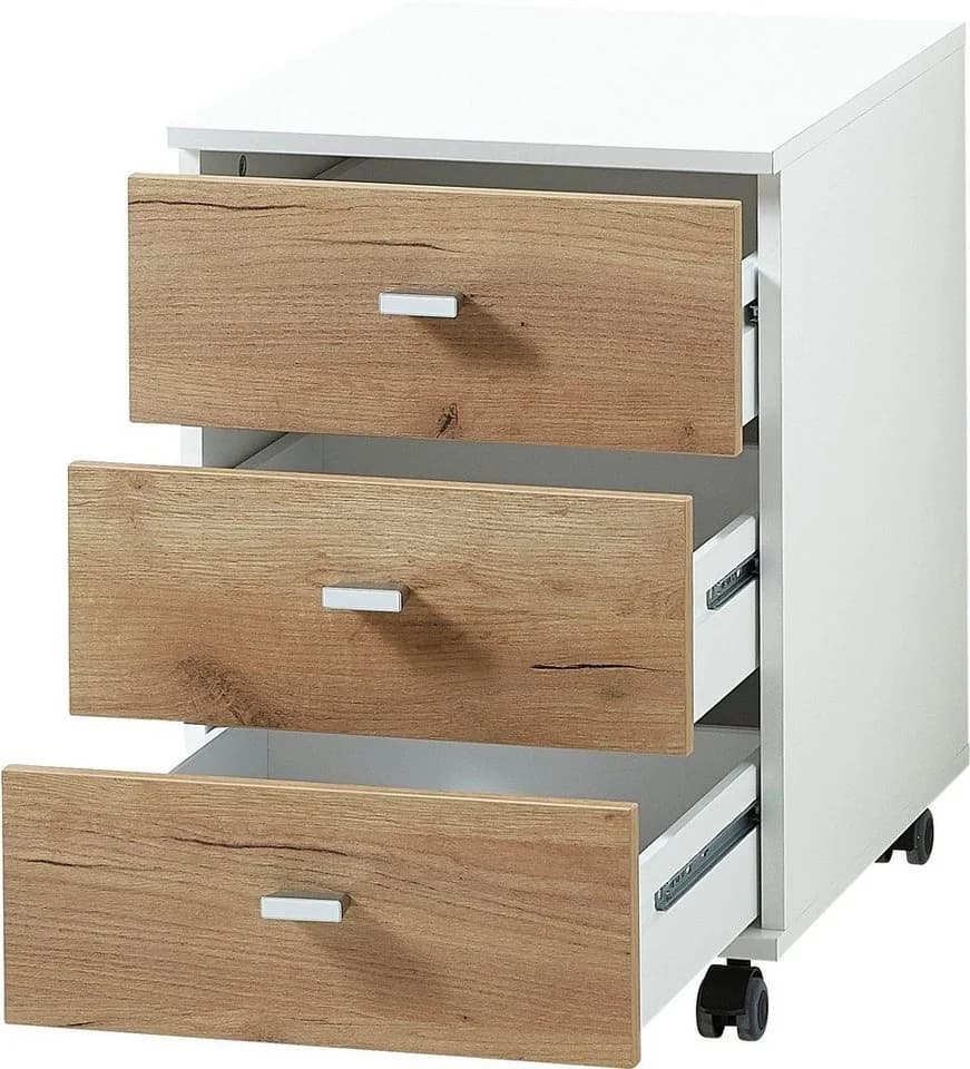Germania Rollcontainer Altino Weiß mit 3 Schubkästen - Bild 3