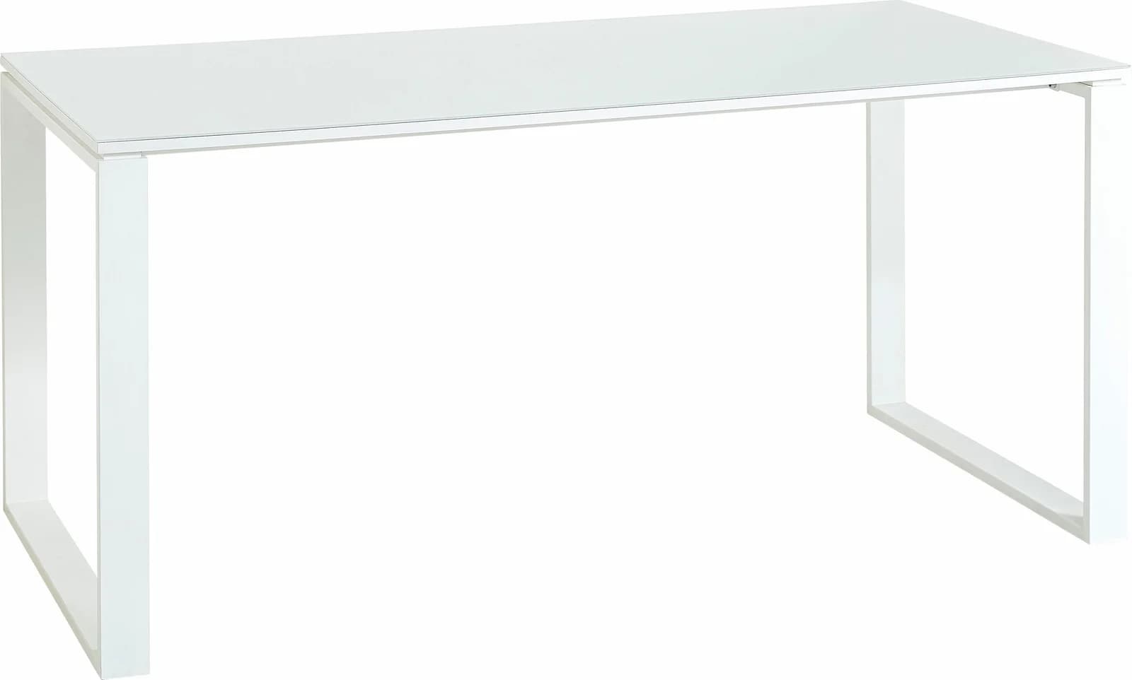Germania GW-Monteria Schreibtisch Weiß mit Glasauflage