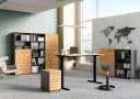 Germania Rollcontainer GW-Agenda Grau Braun 4 Schubladen Bild 1
