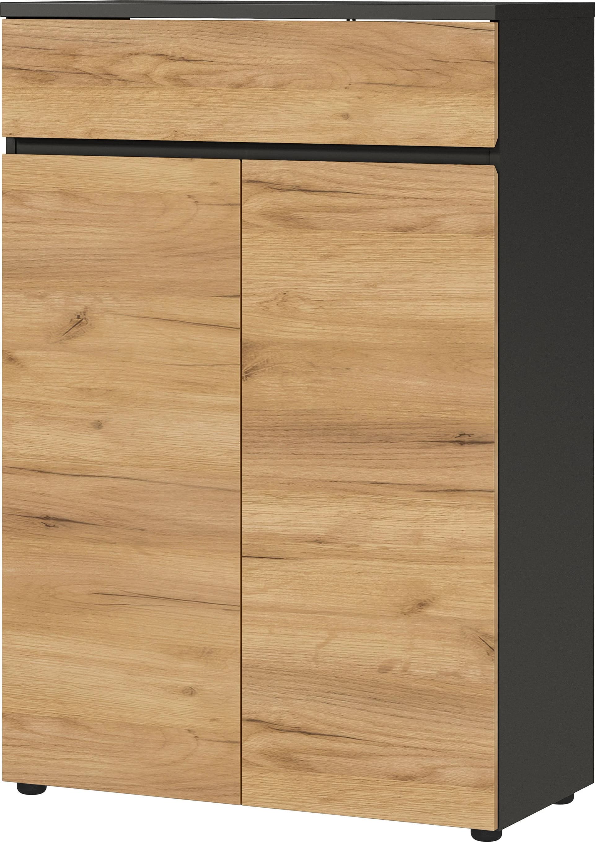 Germania Aktenschrank Lissabon Modern Grau Braun Soft-Close