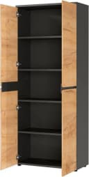 Aktenschrank GERMANIA Lissabon Grau Braun Grifflos Modern Bild 4