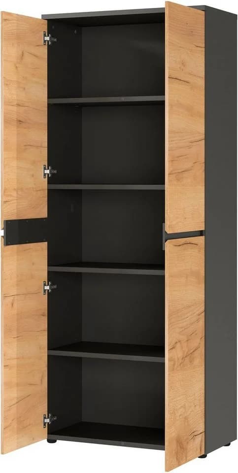Aktenschrank GERMANIA Lissabon Grau Braun Grifflos Modern - Bild 4