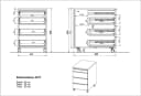 Germania Rollcontainer Mailand Grau 4 Schubladen Rollwagen Bild 4