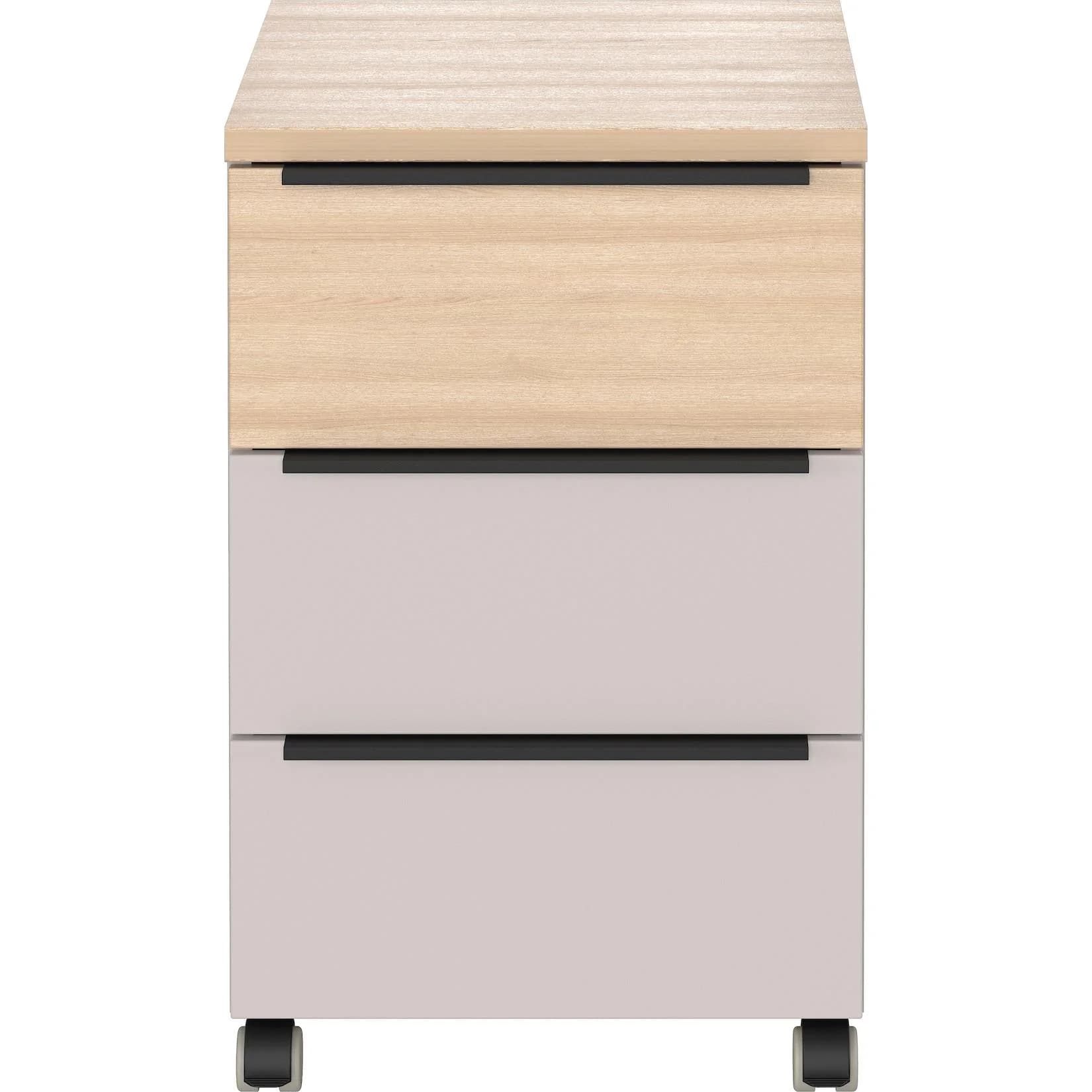 Rollcontainer GERMANIA Kaschmir/Lindberg-Eiche Nachbildung 40x50x63 cm