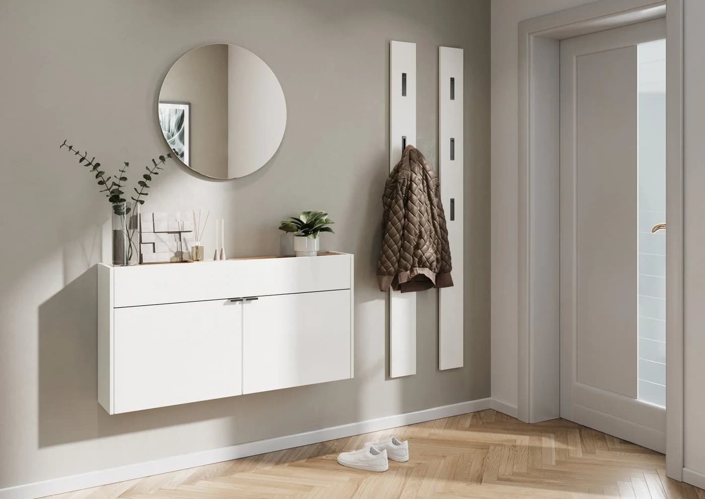GERMANIA Hängeschuhschrank Ameca Weiß Soft-Close