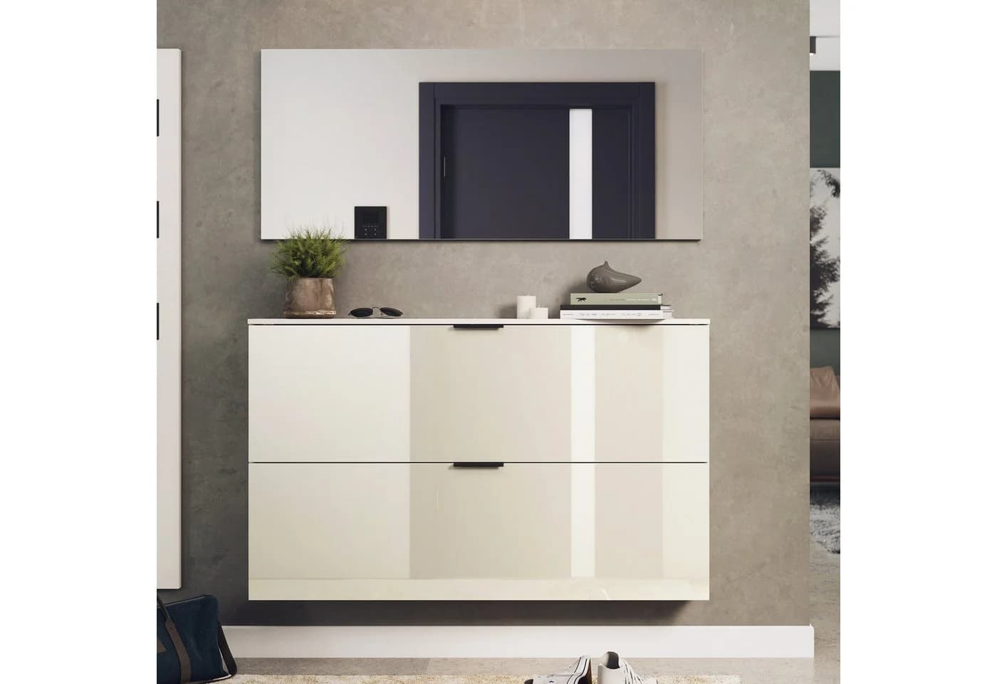 Germania Garderoben-Set Valega mit Schuhschrank und Spiegel