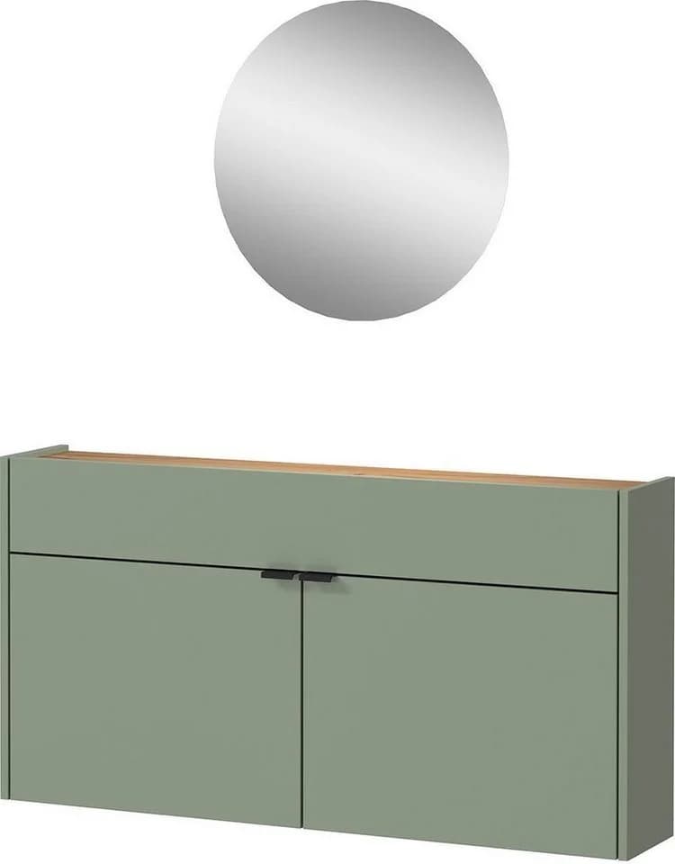 Garderoben-Set Germania Ameca Grün mit Spiegel und Türdämpfung - Bild 2