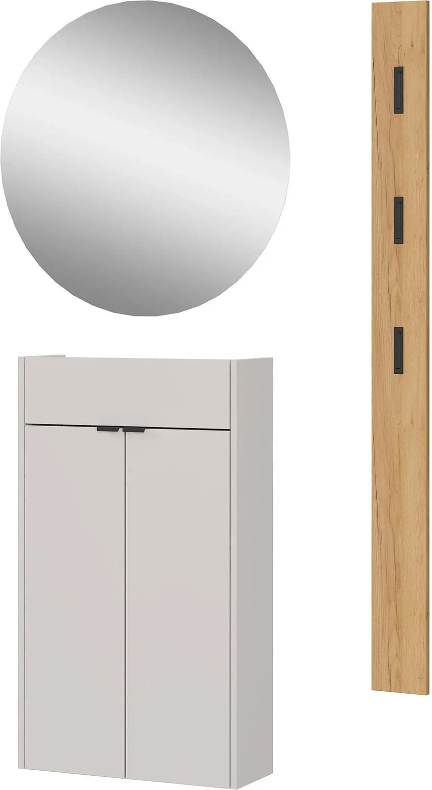 Garderoben-Set GW-Ameca von Germania mit Schuhschrank, Spiegel & Haken
