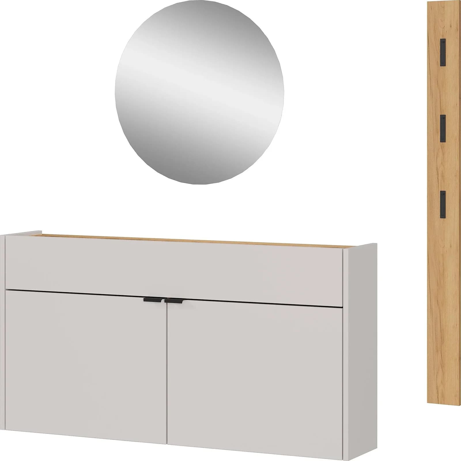 Garderoben-Set GERMANIA GW-Ameca mit Schuhschrank, Spiegel & Garderobenpaneel