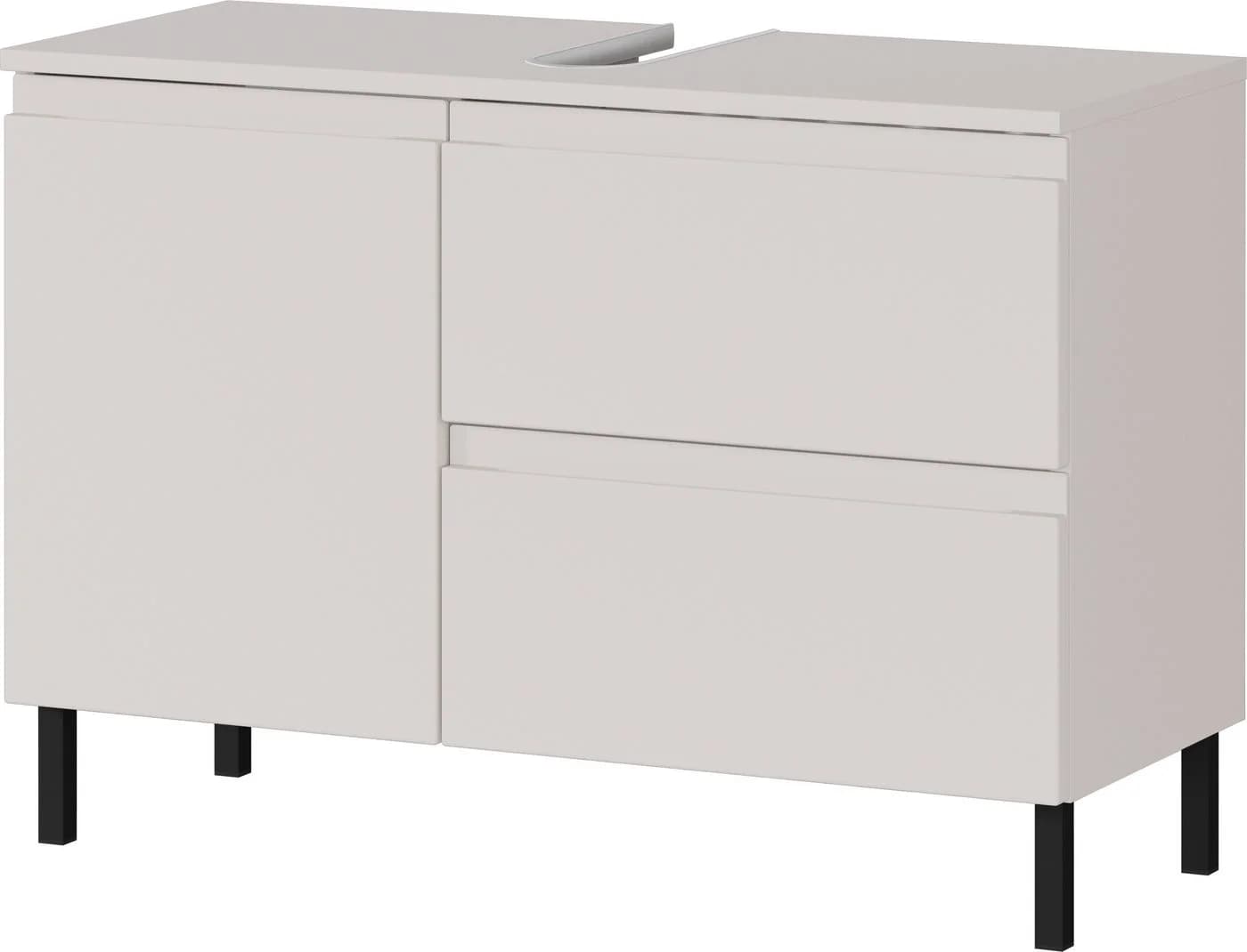 Waschbeckenunterschrank Germania Scantic Braun MDF mit Dämpfung - Bild 2