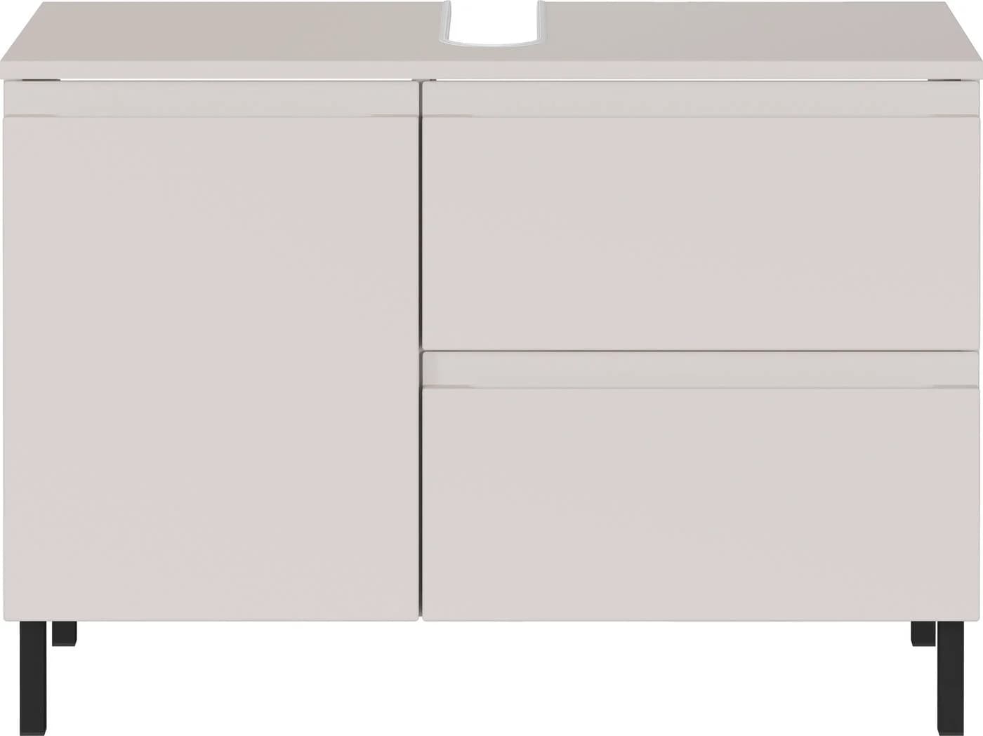 Waschbeckenunterschrank Germania Scantic Braun MDF mit Dämpfung - Bild 4