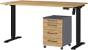 Büromöbel-Set GERMANIA Profi 3.0 mit Rollcontainer Schwarz Bild 2