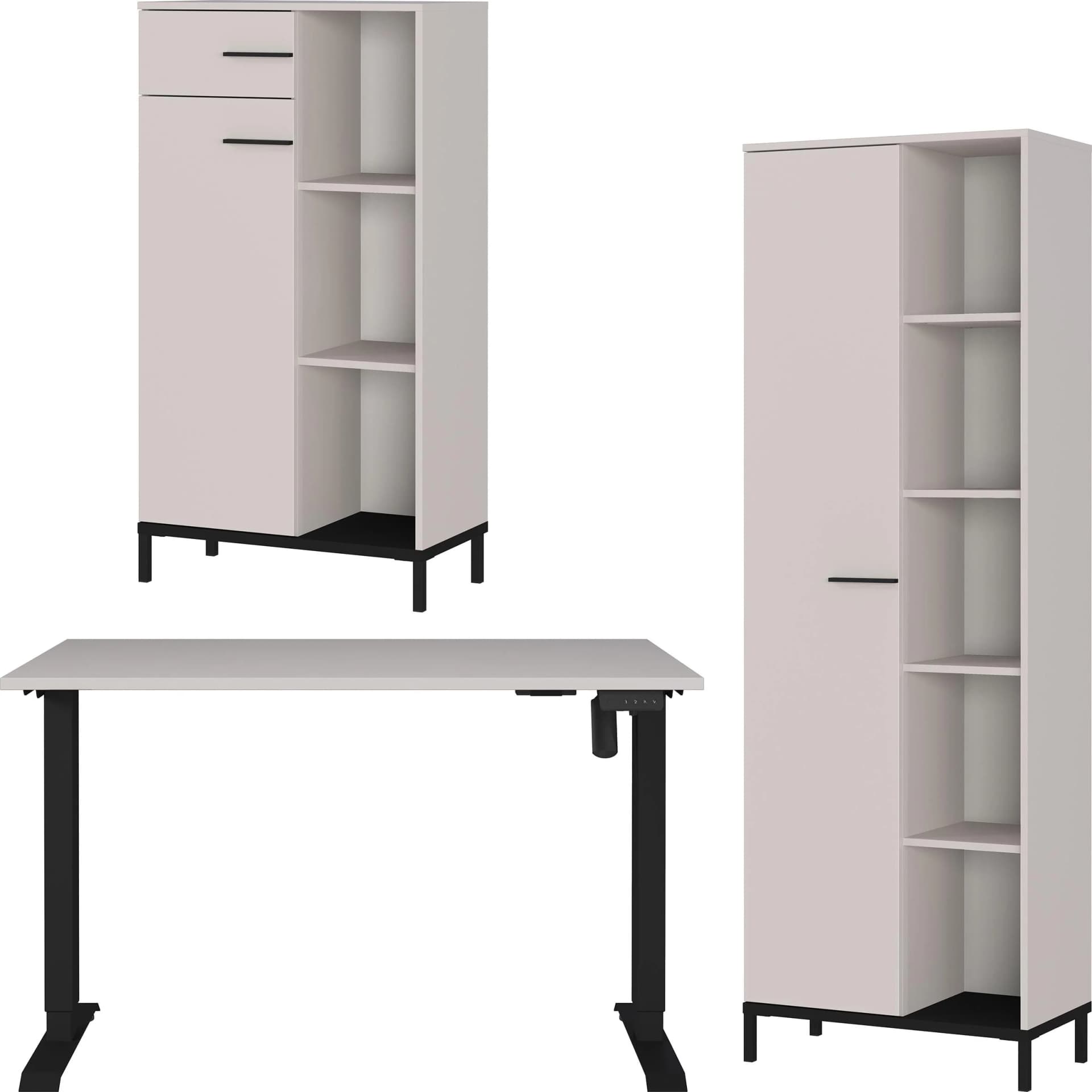 Germania GW-Rovigo Büromöbel-Set mit höhenverstellbarem Schreibtisch