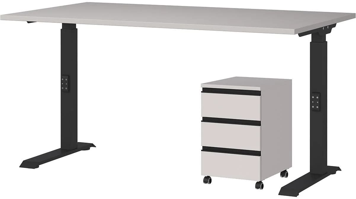 Germania Lemont Büromöbel-Set Höhenverstellbar Beige/Schwarz