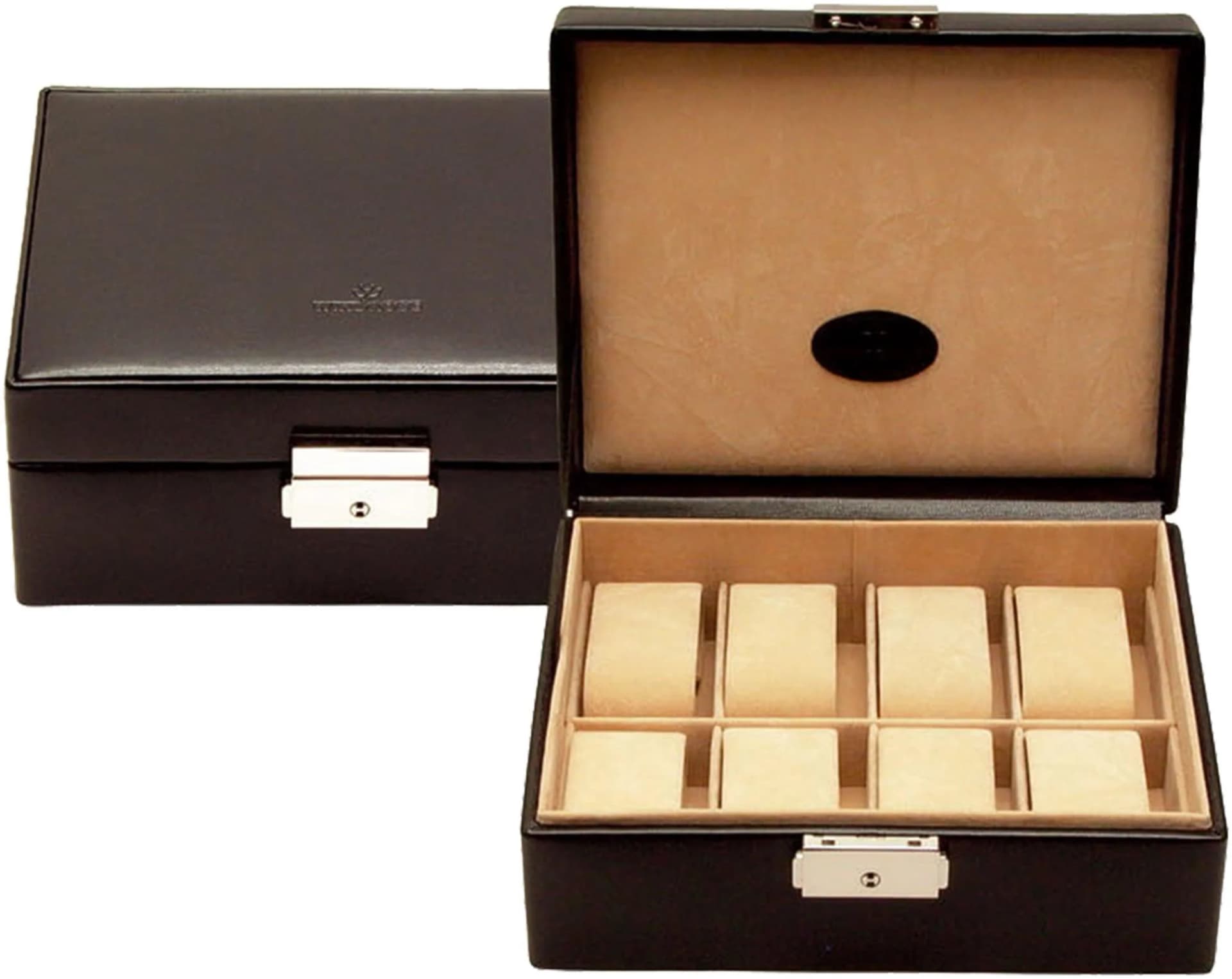 WINDROSE Uhrenbox Merino 34mm Uhrenaufbewahrung Armbanduhr Geschenkidee