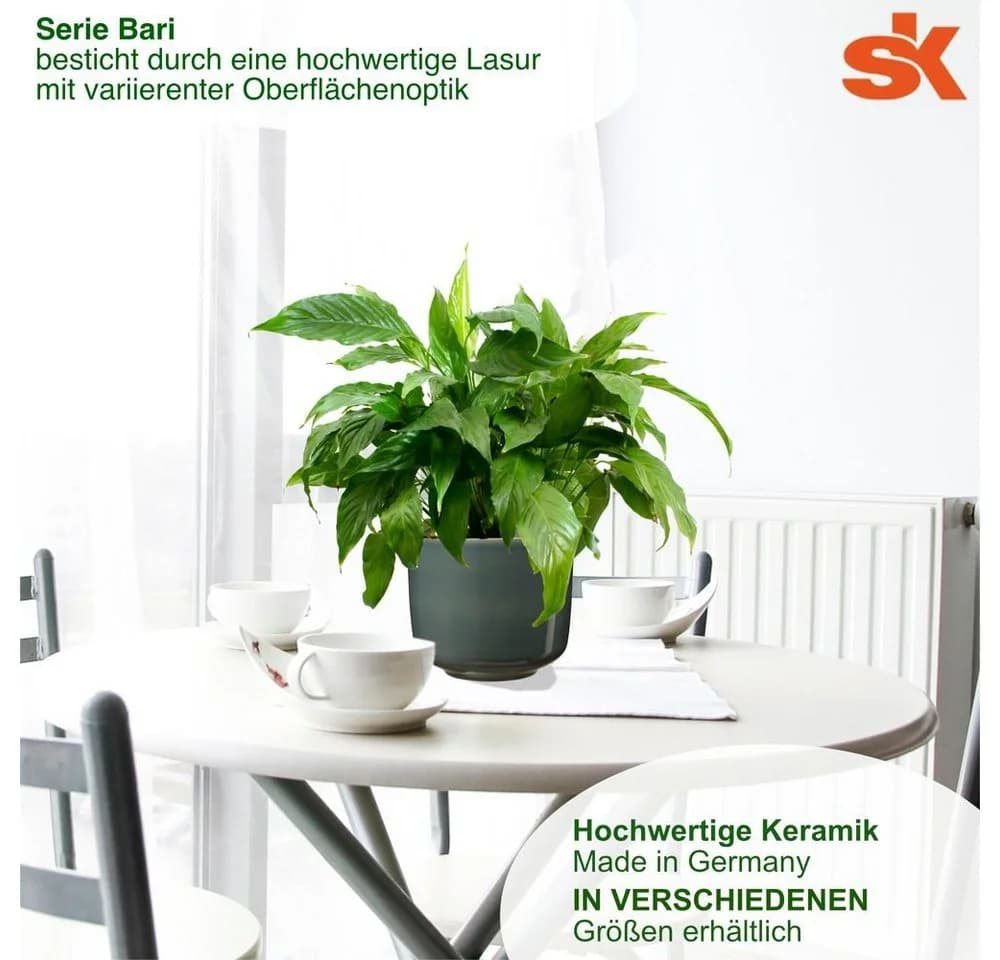 SK Soendgen Keramikübertopf Bari Grün-Blau Klassisch - Bild 3
