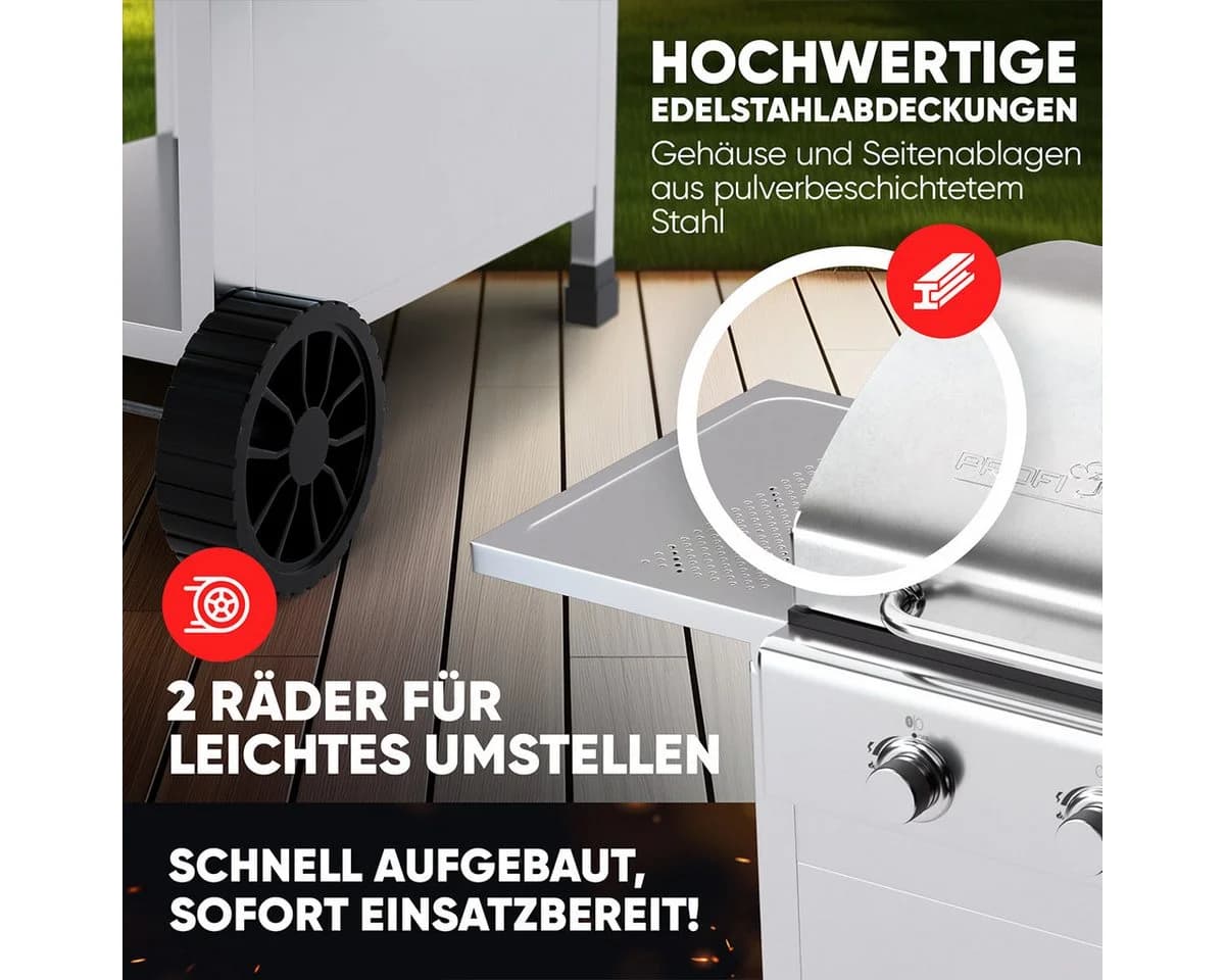 ProfiCook Gasgrill PC-GG 1309 mit Gusseisenrosten - Bild 4