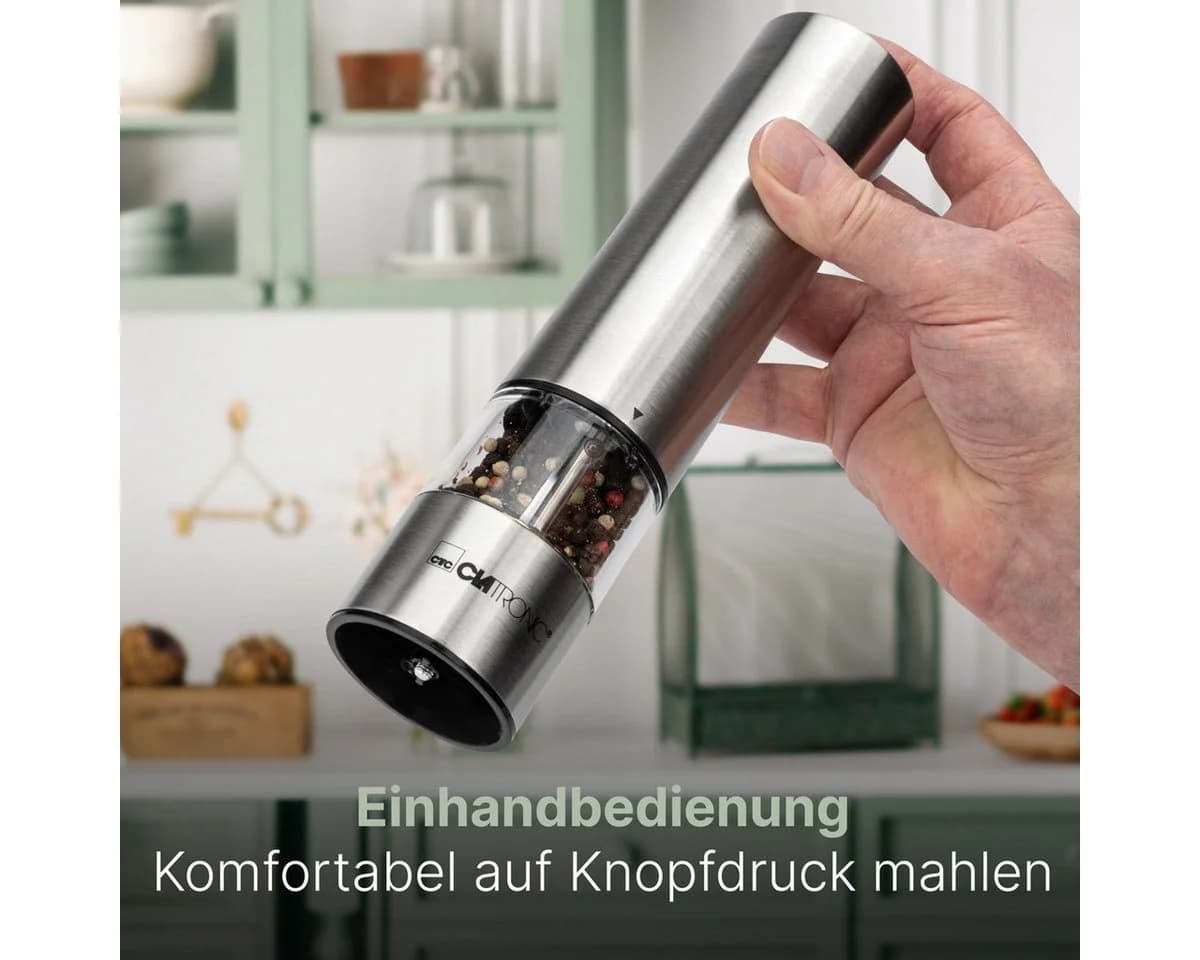 Clatronic Salz- und Pfeffermühle Edelstahl