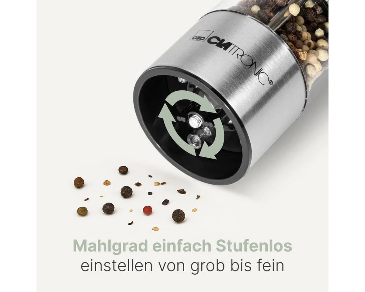 Clatronic Salz- und Pfeffermühle Edelstahl - Bild 3