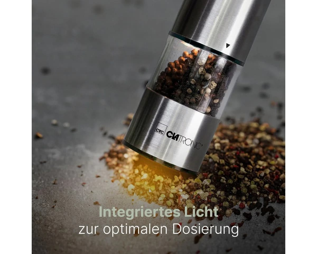 Clatronic Salz- und Pfeffermühle Edelstahl - Bild 4