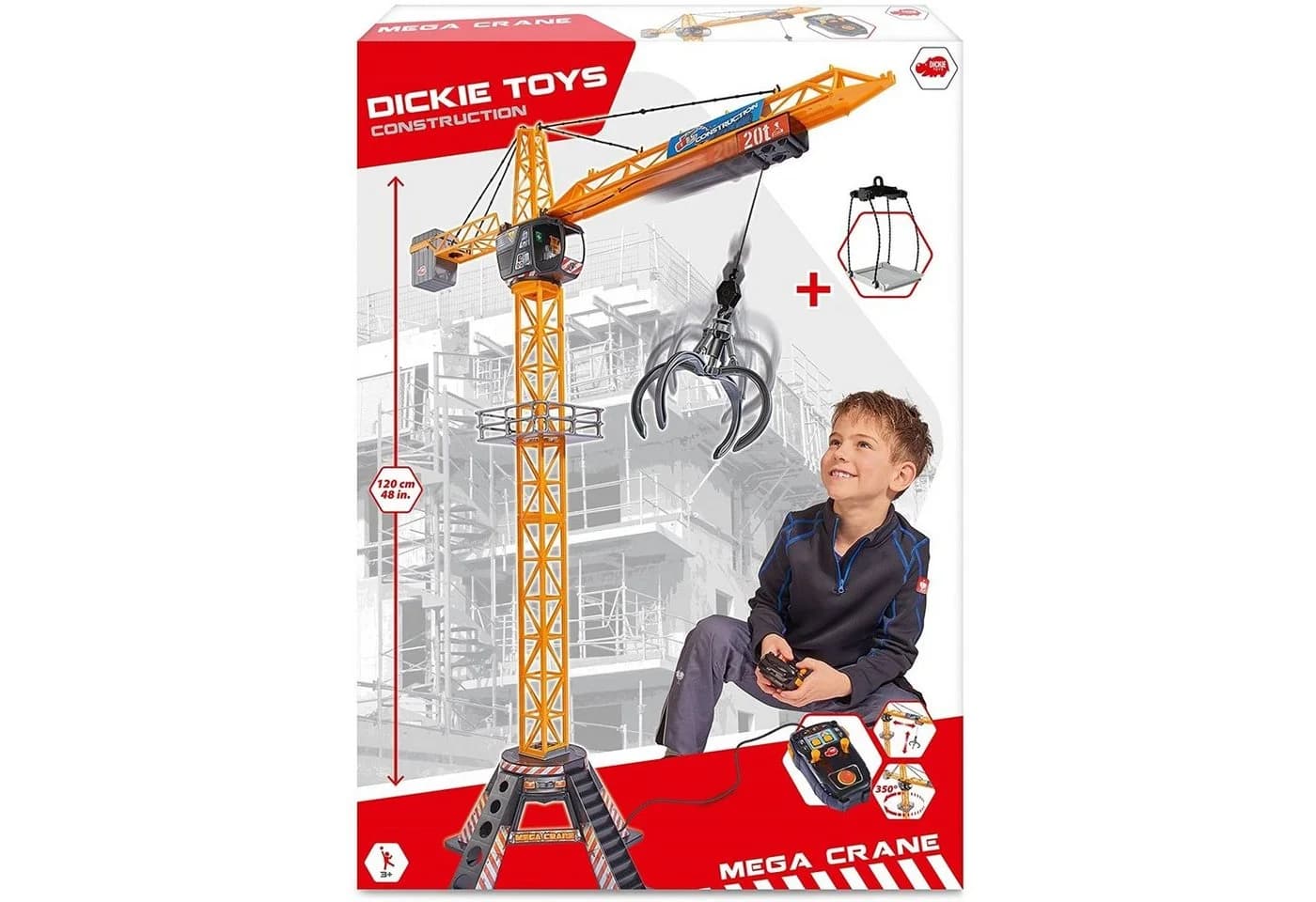 Dickie Toys Construction Mega Crane 120 cm Kabelgesteuert - Bild 2